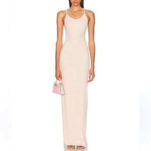 Eterne Tank Maxi Dress Size S/M Dusty Pink Netaporte Revolve Baby Shower Ribbed